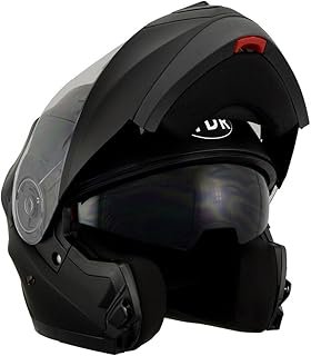 TDR Flip-Up Helmet Motorcycle Helmet Dual Visor Sun Shield Flip up Modular Motocross ECE 22.06 Approved Helmets - Extra Large